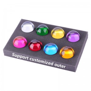 Adornos de fengshui personalizados Decoración del hogar Clear Dome Colorida Colorida Resina Cristal acrílico Hemisferio REDEPTER Paperos para